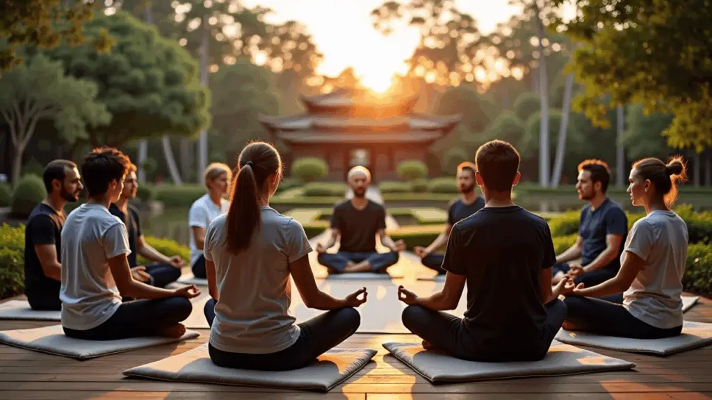 practicing zazen in Broward County